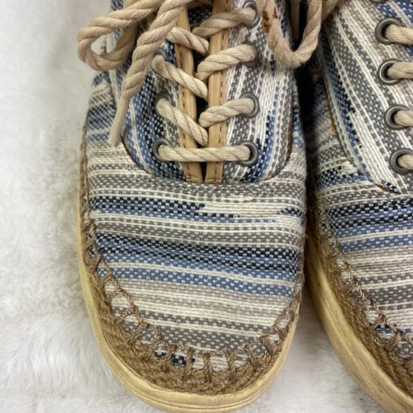 Ugg Women's Eyan II Serape Blue Lace Up Sneakers Size 8 - Picture 4 of 13